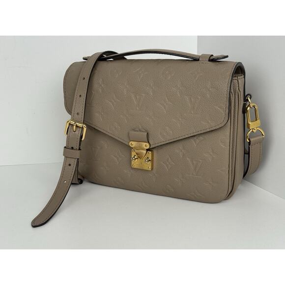Louis Vuitton Monogram Empreinte Pochette Métis Tourterelle Cream - Picture 1 of 16